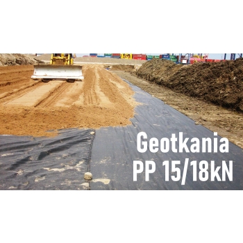 Geotkanina Polipropylen 15/18kN PP Drogowa 525cm. 5,25m Parkingi, wzmocnienie